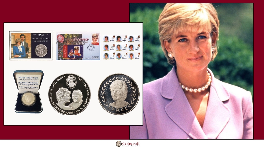 Medals, Coins and First Day Covers Honouring Princess Diana - Coincraft